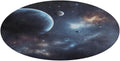 Moon Stars and Planets Coral Velvet Round Floor Mat Non-Slip Bath Rug Floor Covering for Bathroom Vanity Guest Suite & Vacation Home