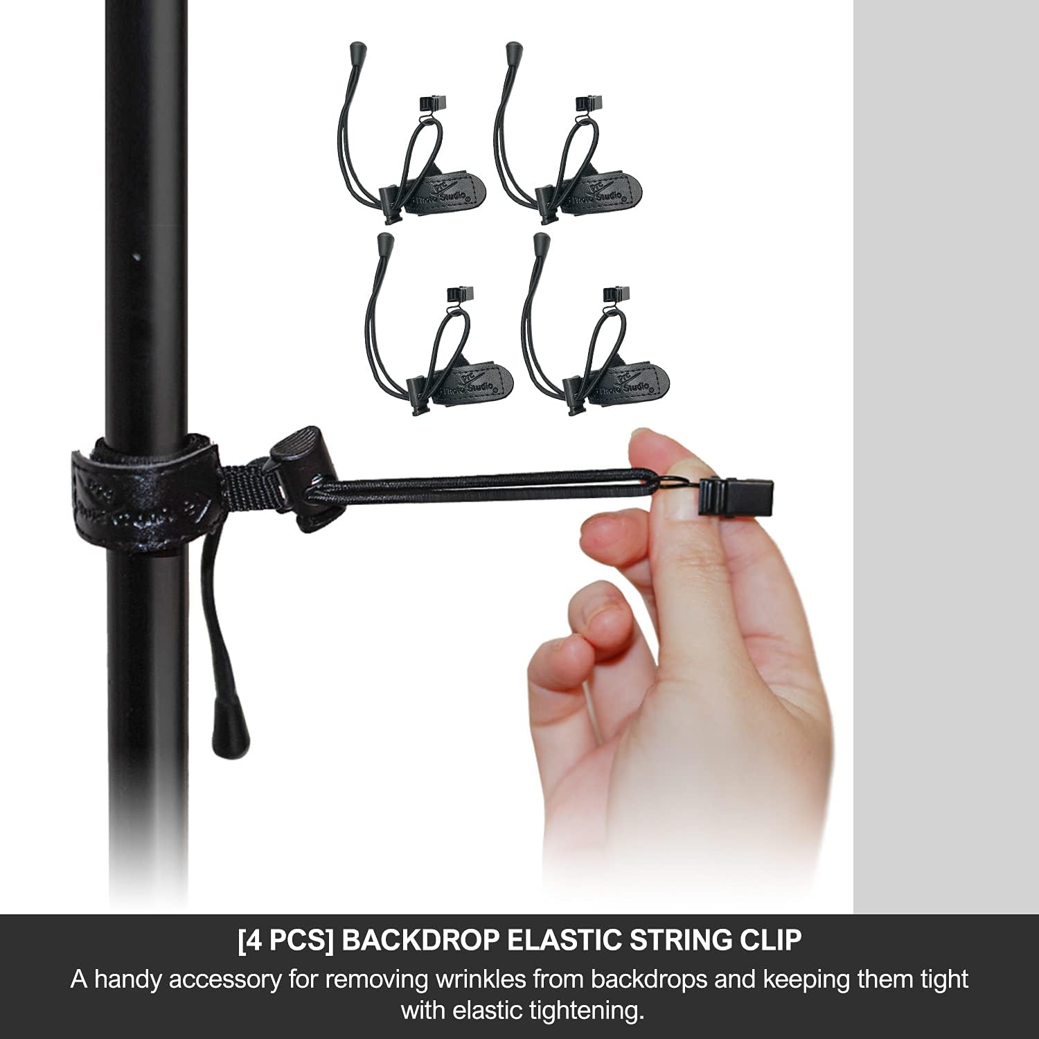 LimoStudio Photo Video Studio 10 ft. Width Adjustable Background Stand Backdrop Support Structure System Kit with Photo Clamp and Sand Bag, Photography Studio, AGG2348V2