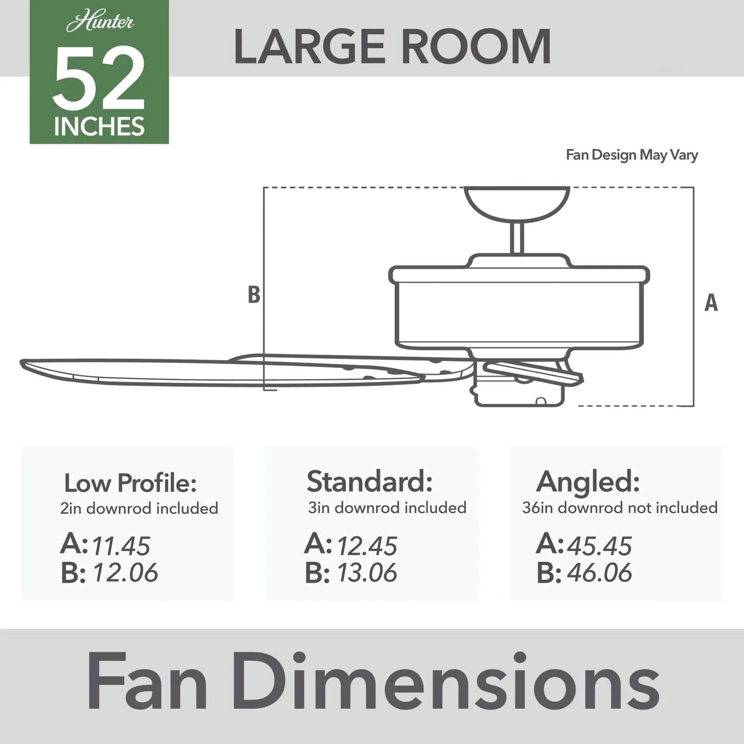 Hunter Fan 52 inch Casual Matte Black Indoor/Outdoor Ceiling Fan with 5 Blades and Pull Chain (Renewed)