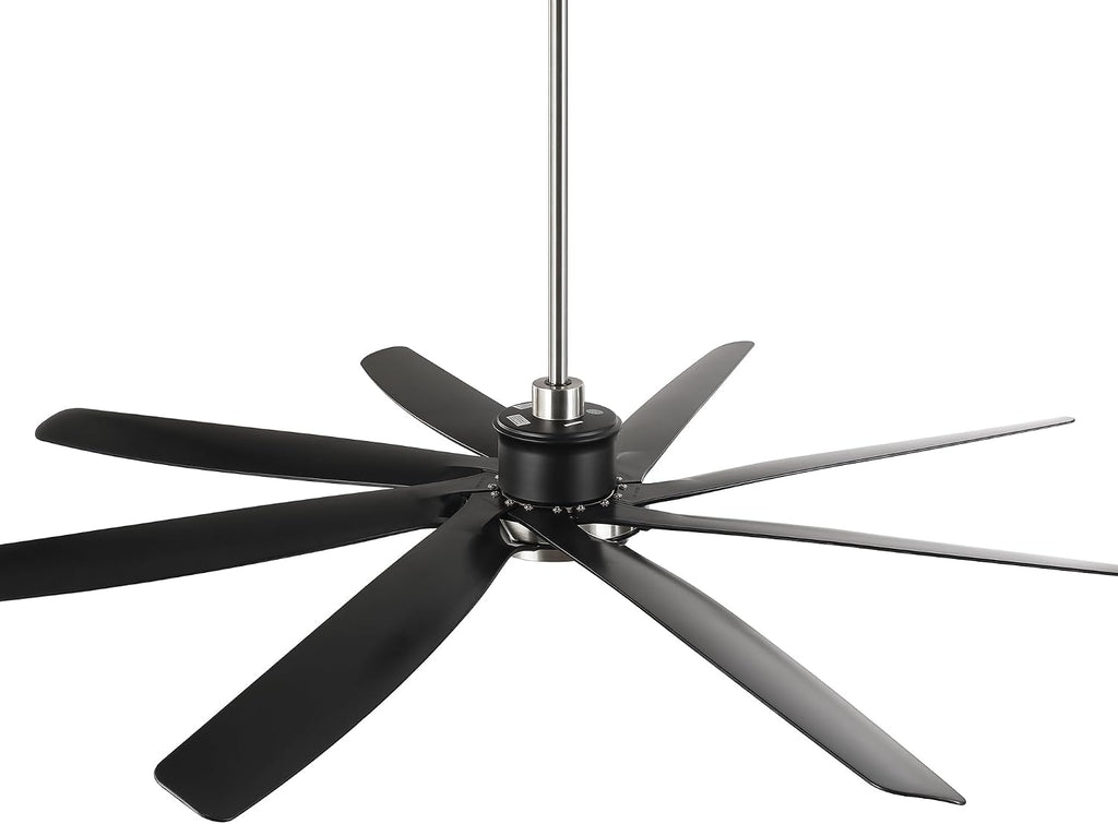 72 Inch Ceiling Fans with Lights and Remote Control, Black Industrial Chandelier Ceiling Fan, Dimmable LED & 3CCT, 6 Speeds Reversible DC Motor, Timer, Lighting Ceiling Fans for Bedroom Living Room