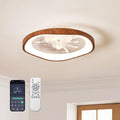 19.7' Modern Ceiling Fans with Lights and Remote, Dimmable Low Profile Ceiling Fan, Farmhouse Smart Bladeless Fandelier Flush Mount Ceiling Fan for Bedroom Dining Room