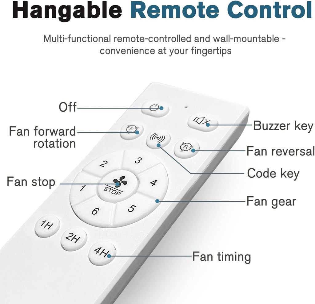 White Ceiling Fan No Light,52' Ceiling Fan Without Light with Remote,3 Blade Reversible,for outdoor indoor Patios/Farmhouse/Bedroom