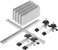 DuBois T Track Table Kit for 2' x 4' T Track Table Top & 2PK T-Track Hold Down Clamp, Inlcudes 6'x32 PCS Universal T Track & 4PK Hold Down Clamps for Woodworking, CNC Machine, Work Bench, Router Table