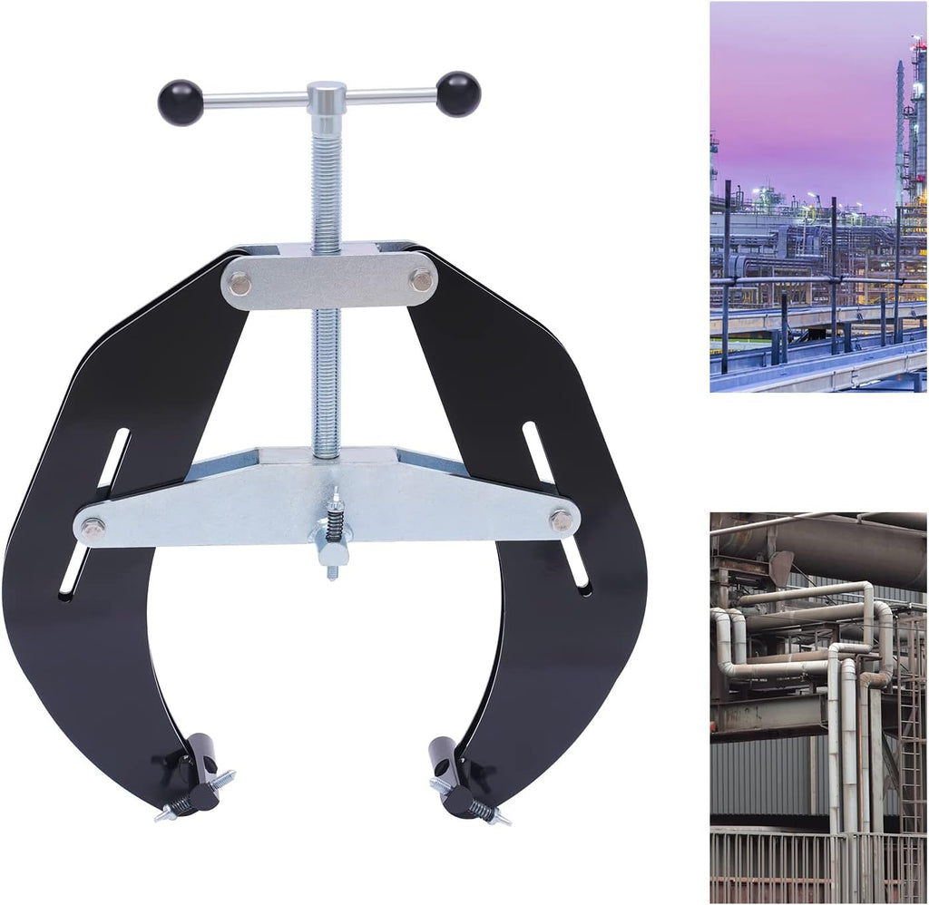 Manual A3 Pipe Alignment Clamp for 5-12' Welding Fit-Up Alignment Pipe Tube Tool, High Strength Ultra Clamp with Quick Acting Screws, Steel Pipe Alignment Tool with Lightweight Design, Black