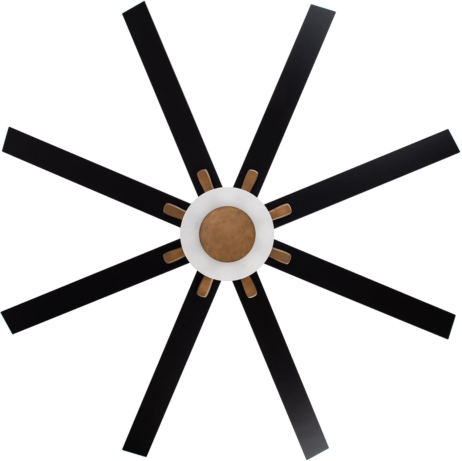 Ceiling Fans with Lights and Remote, 65 Inch Brass Ceiling Fan for Living Room Bedroom, Large Black Outdoor Ceiling Fans for Patios, Dimmable LED, 6 Speeds, Reversible DC Motor, Ventilador de Techo