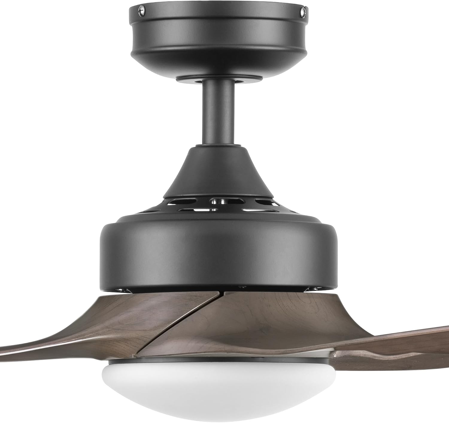 Honeywell Ceiling Fans Lynton, 52 Inch Indoor Outdoor Ceiling Fan with Color Changing LED Light, Remote Control, Charcoal Brown High Performance Blades, Reversible Airflow - 51853-01 (Black)