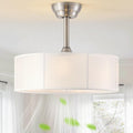 20' Caged Fandelier Ceiling Fans with Lights, Silver Boho Chandelier Ceiling Fan with Light Remote Control with 6 Speeds for Bedroom, Living Room, Nursery