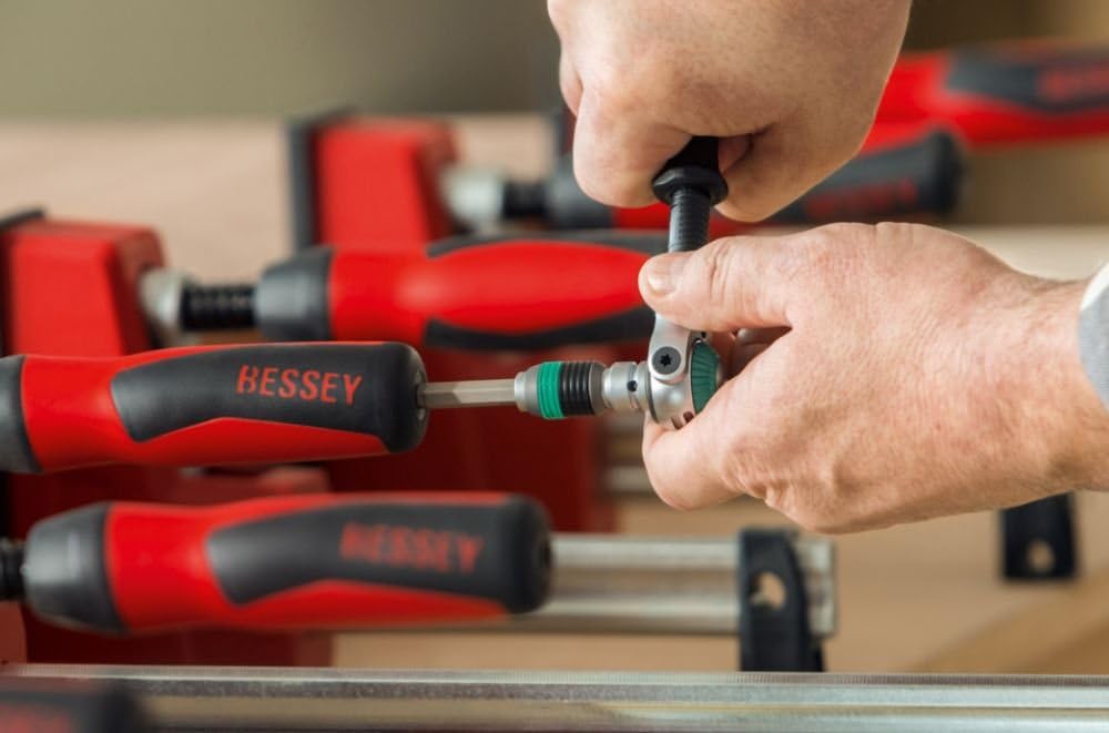 Bessey - K-BODY REVOlution 12' Parallel Clamps with Composite Plastic Handle and 3-3/4-In. Throat Depth - 2-Pack
