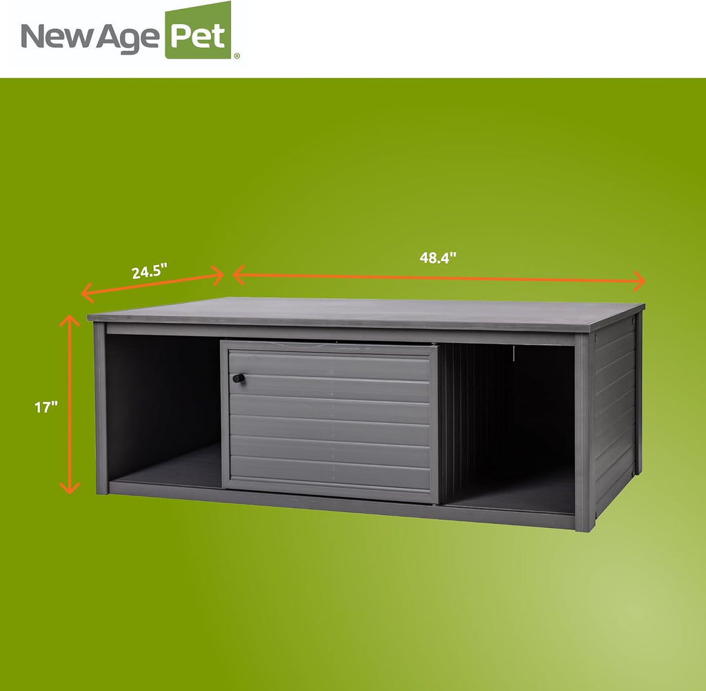 New Age Pet Lo‑Boy Versa Stand for Reptile Terrariums, Low-Profile ECOFLEX Cabinet for Stacked Large, 48' Mojave Reptile Habitats, Grey