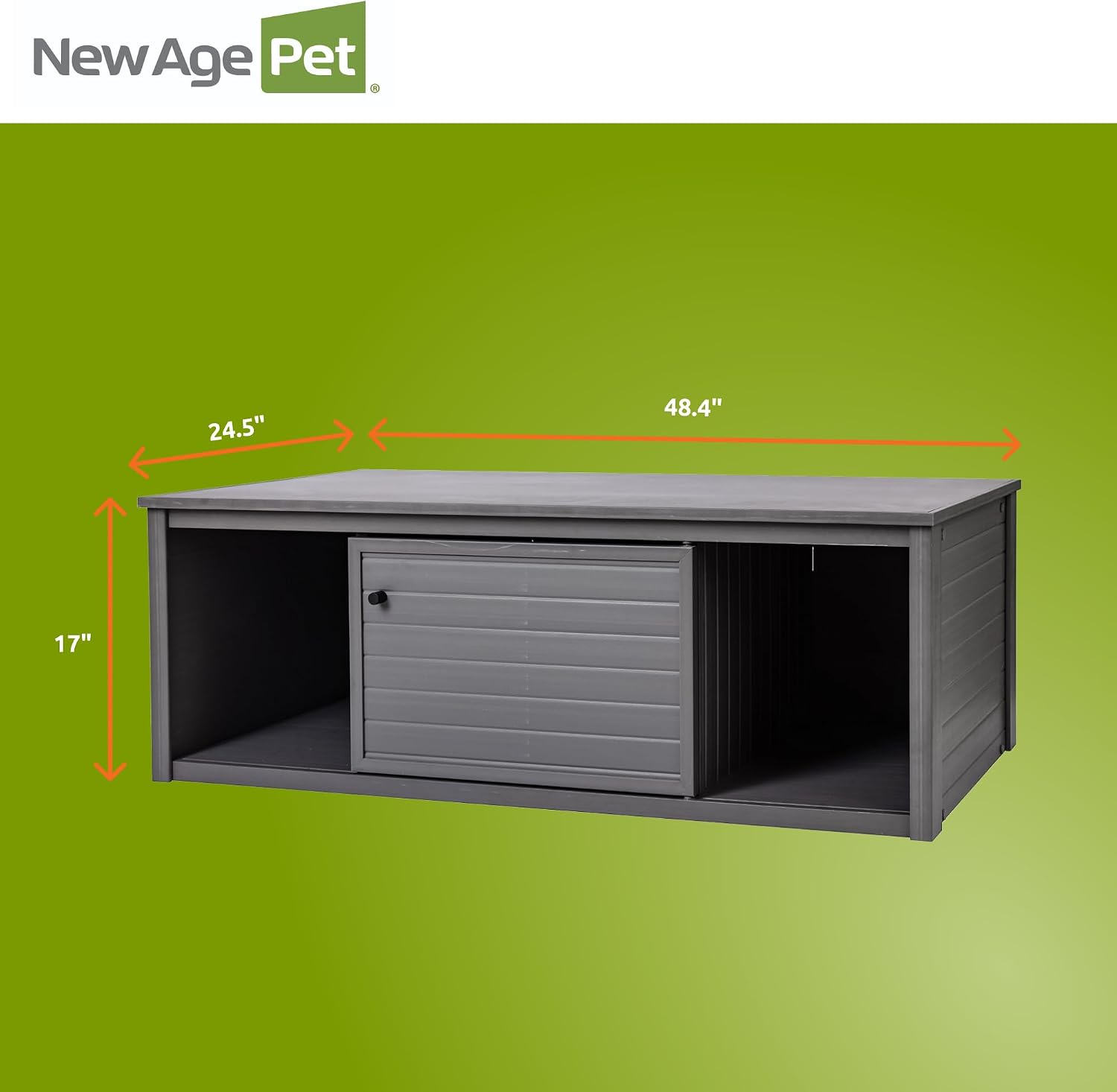 New Age Pet Lo‑Boy Versa Stand for Reptile Terrariums, Low-Profile ECOFLEX Cabinet for Stacked Large, 48' Mojave Reptile Habitats, Grey