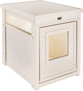 New Age Pet ECOFLEX Litter Loo Standard & Jumbo Sizes, 4 Colors, Moisture and Odor Resistant Enclosure & End Table, No‑Tools Assembly, 10 Year Warranty, Antique White, Standard