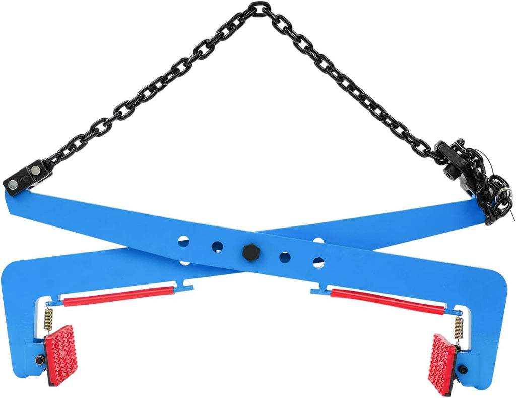 1764lbs Heavy Duty Stone Lifting Clamp 14'-35' Opening Adjustable Stone Clamp Scissor Lifter Clamp for Carrying & Vertical Transport of Concrete Blocks, Slate Sheets, Granite Slab, Timber (Blue)