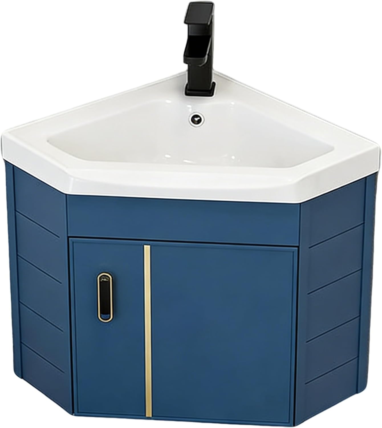 Modern Corner Bathroom Vanity， Bathroom Vanity Cabinet with Sink Set，Wall Mounted Bathroom Vanity Cabinet ，for Guest Baths Master Suites or Rental Units(18in)