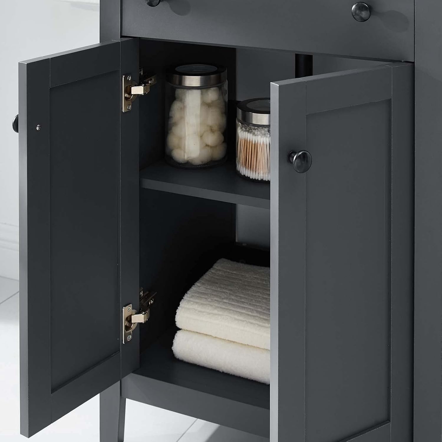 Sink Vanity Cabinet, Wood, Grey Gray White, Modern Contemporary, Hotel Bedroom Bathroom Master Suite