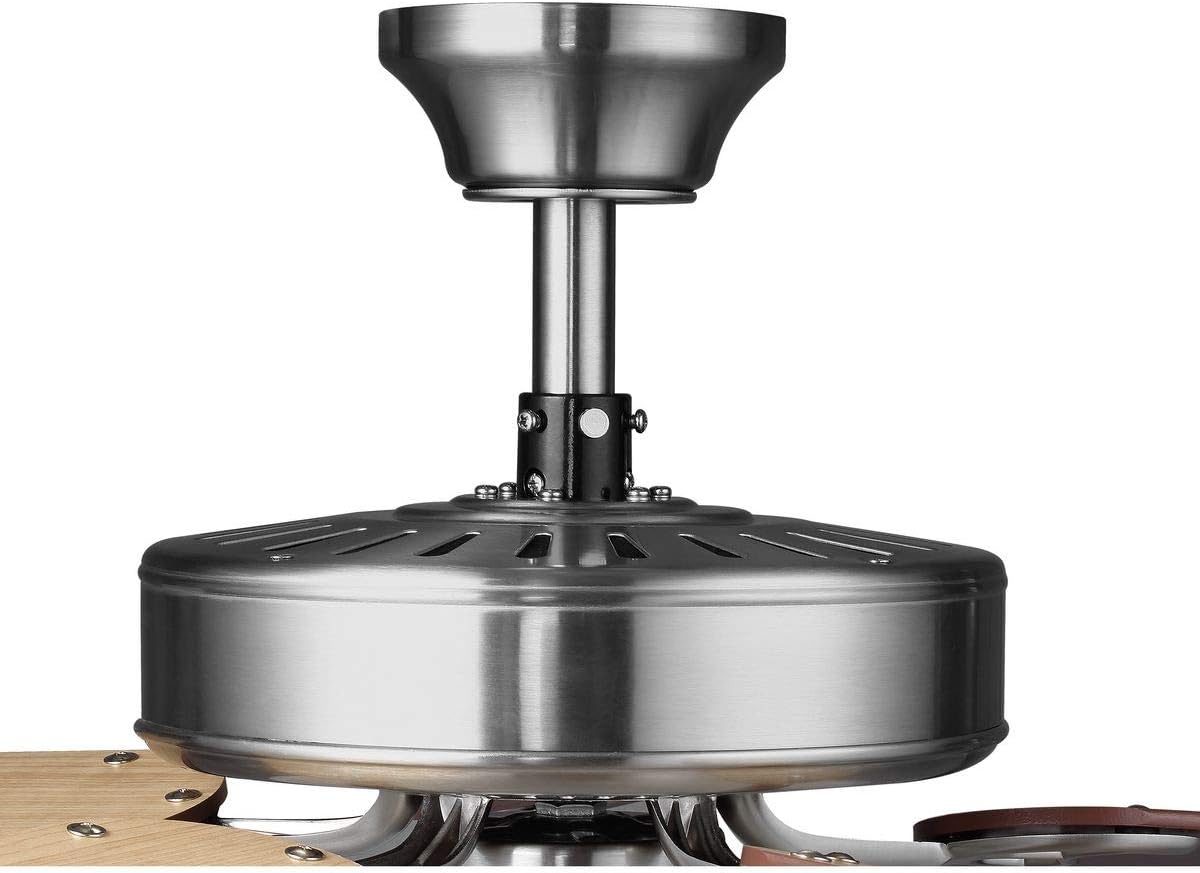 Progress Lighting AirPro Collection 52'' Five-Blade Ceiling Fan with White Etched Light Kit