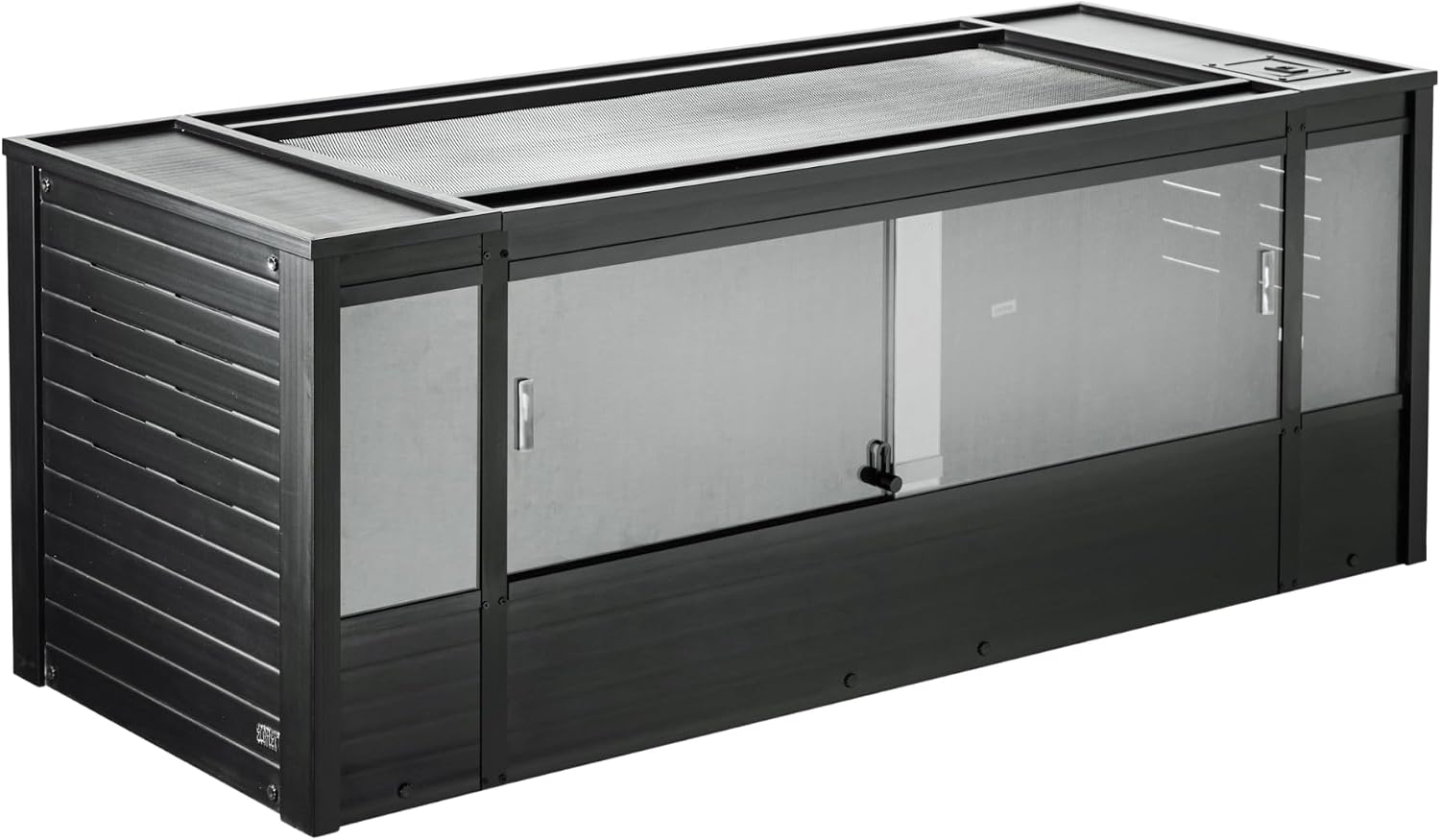 New Age Pet ECOFLEX 60' Wide X-Large Reptile Habitat, Mojave Lounge for Snakes, Tortoises & Lizards in Maple, Black & Grey, Easy Assembly, Sliding Glass Doors & Mesh Top