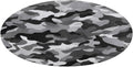 Black Grey White Camo Coral Velvet Round Floor Mat Non-Slip Bath Rug Floor Covering for Bathroom Vanity Guest Suite & Vacation Home