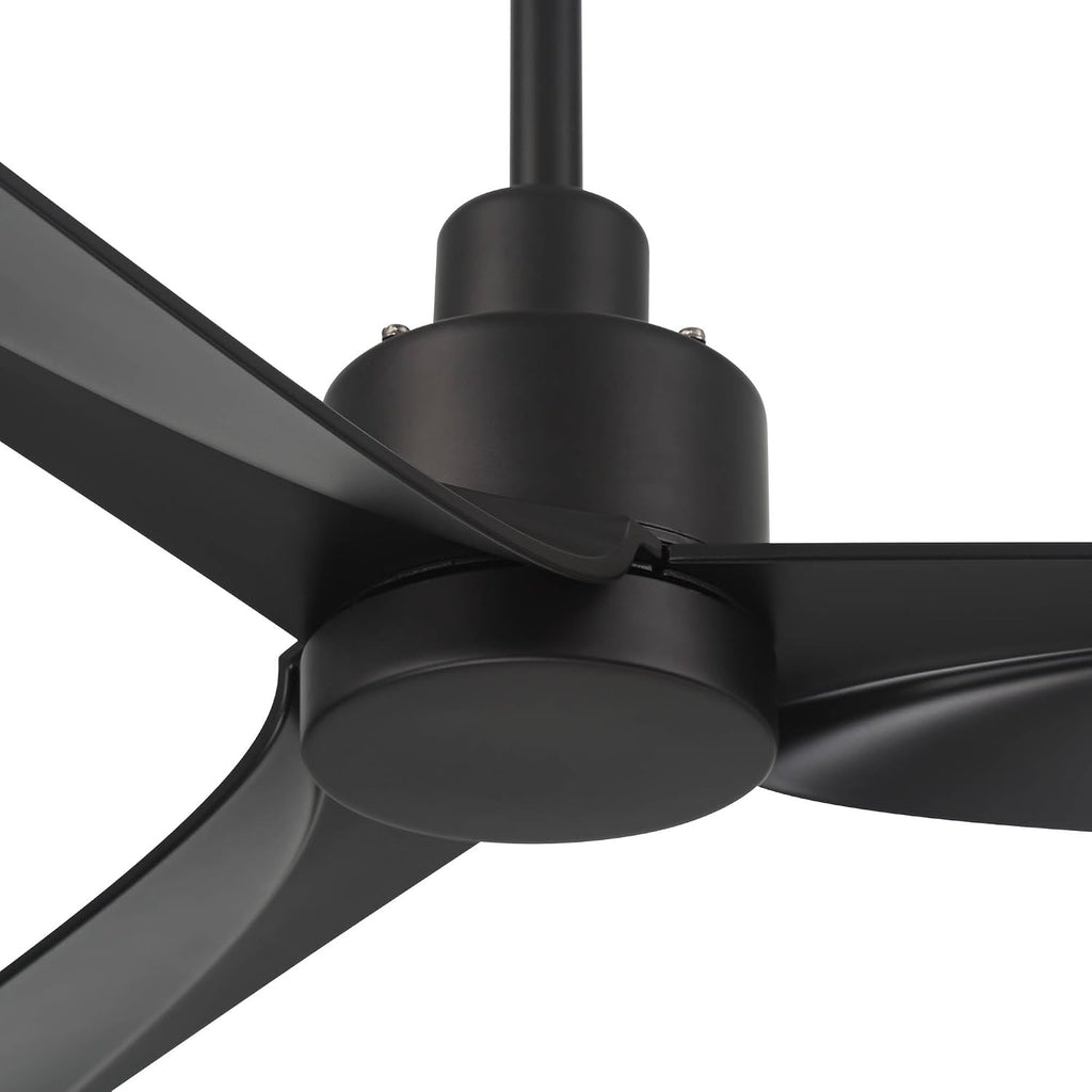 Casa Vieja 60' Sailplane Modern Industrial Indoor Outdoor Ceiling Fan 3 Blade Remote Control Matte Black Finish Blades Bedroom Patio Living Room Kitchen Porch Damp Rated Decorative DC Motor Garage