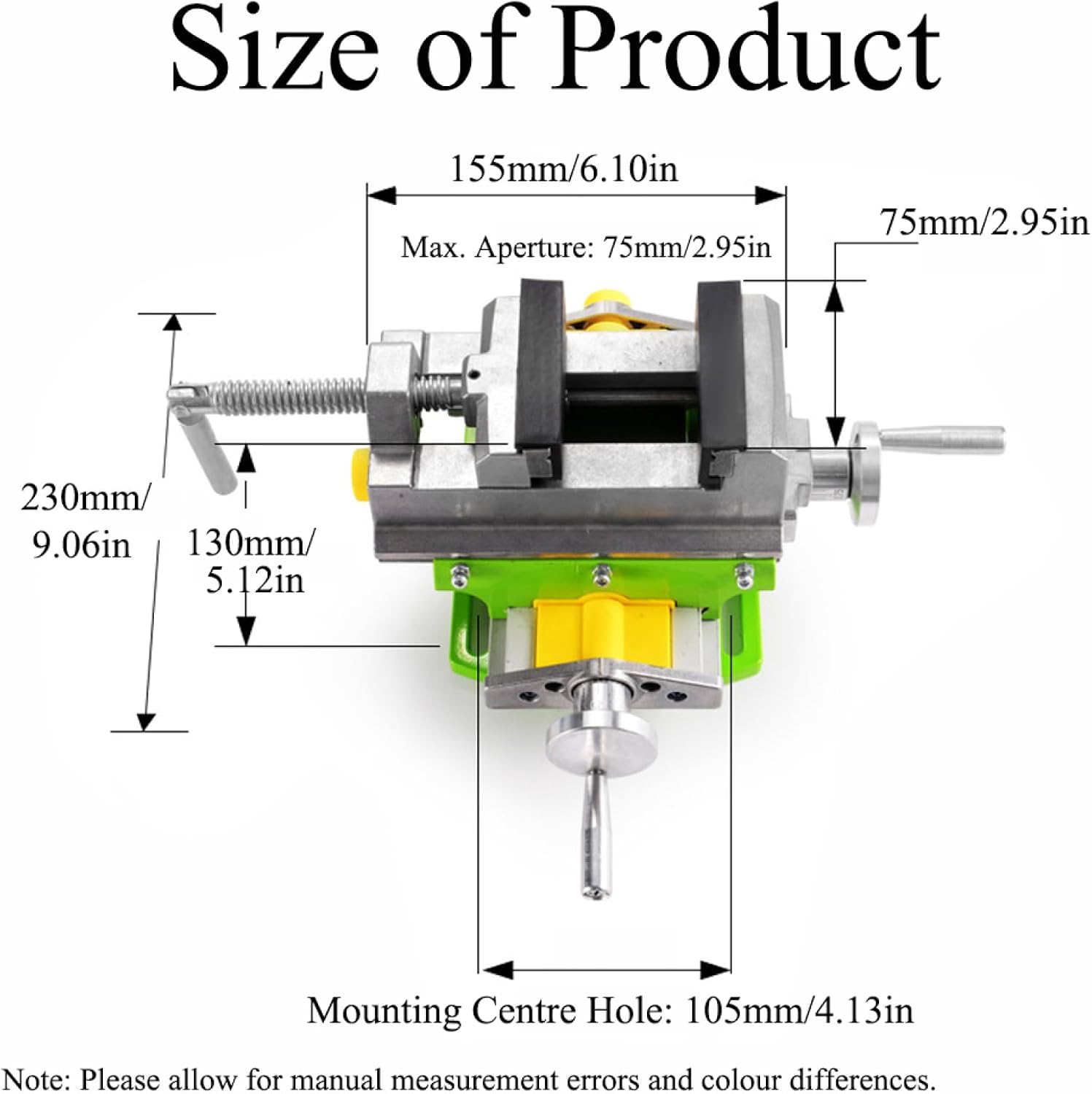 Rotary Table Drill Press Vise Compound Bench Table Bench Top WoodWorking Clamp Vise Fixture Cross Slide Table 2 Axis Adjustive for Mini Drill Milling Machine