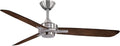 Minka-Aire F727-BN/MM, Rudolph 52' Ceiling Fan, Brushed Nickel Finish with Medium Maple Blades
