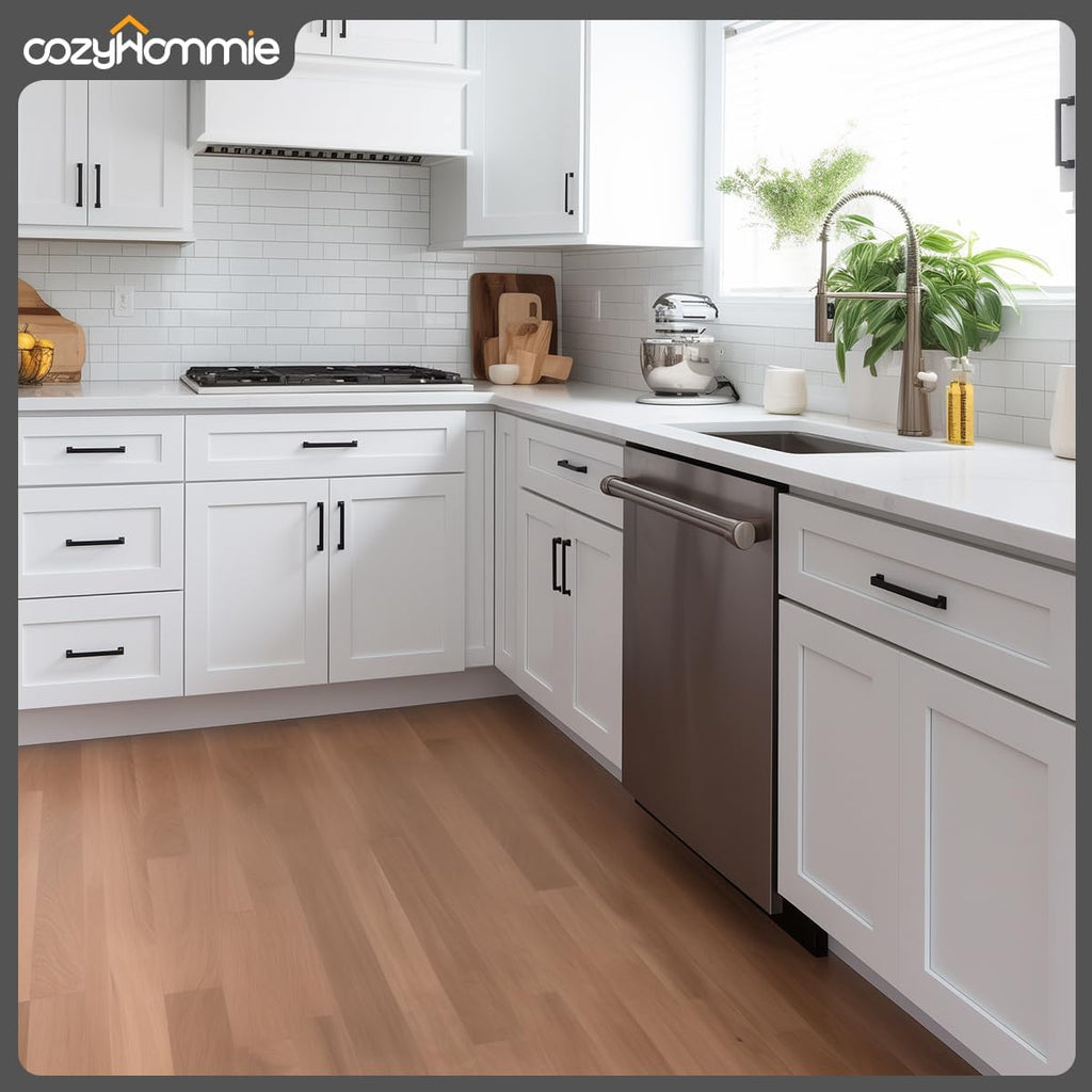 RTA Sink Base Storage Cabinets by Solid Wood for Bathroom, Kitchen - Compact and Large Capacity with 2 Doors, 1 Fake Drawer (Grey, 24' Width x 24' Depth x 34-1/2' Height)