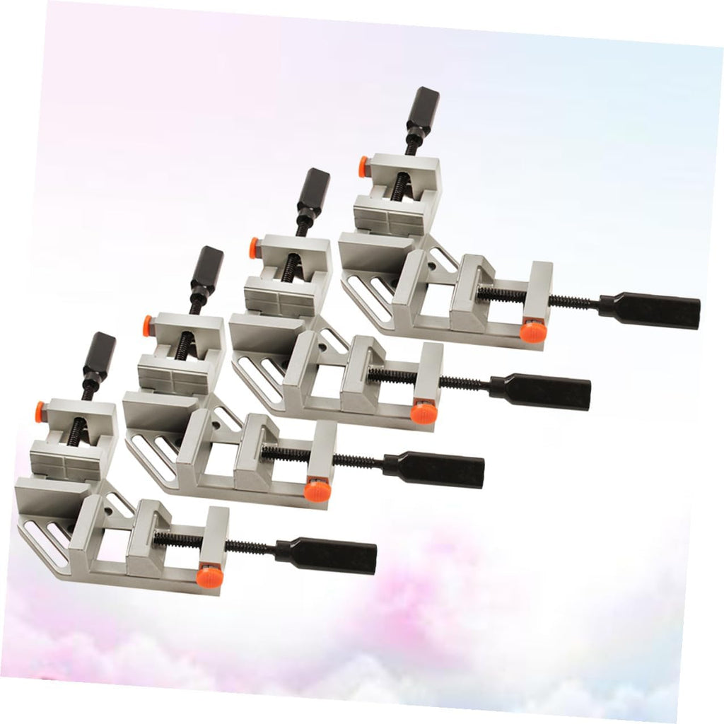 Cabilock 4pcs Quick Release 90 Degree Aluminum Alloy Corner Clamps Double Handle Photo Framing Woodworking Clamping Tools for Carpentry and Welding Projects