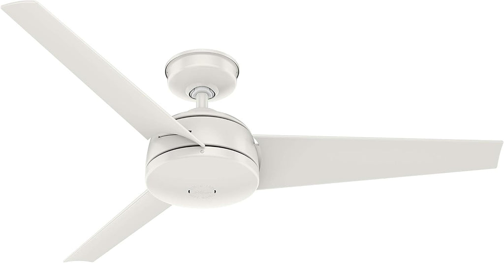 Hunter Fan 52 inch Ceiling Fan with No Light, Outdoor or Indoor White Ceiling Fan for Porch, Living Room, Office, Kitchen, Garage, 3 Blades (Renewed)