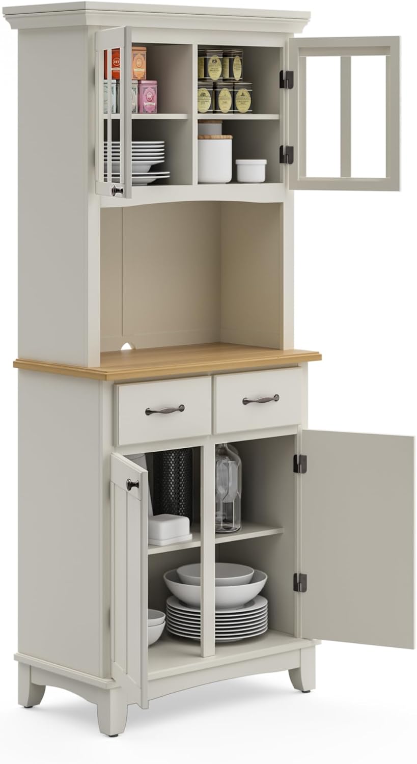 homestyles Buffet Of Buffets Off-White Buffet with Hutch