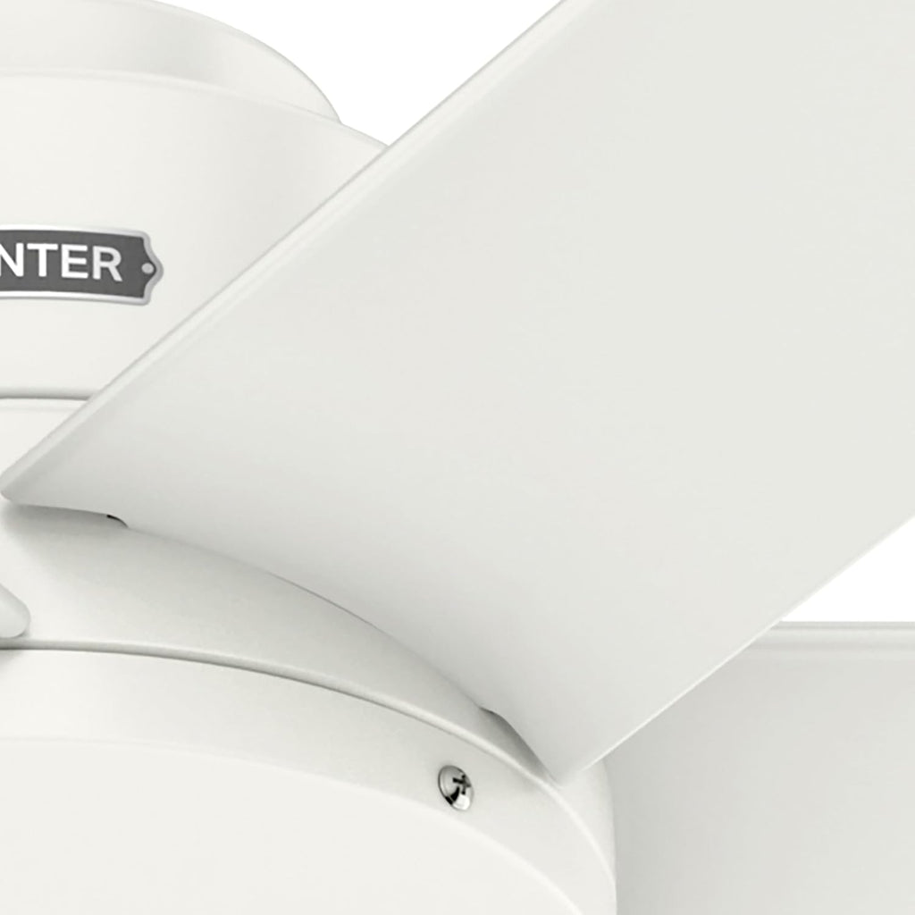 Hunter Fan 52 inch Ceiling Fan with No Light, Outdoor or Indoor White Ceiling Fan for Porch, Living Room, Office, Kitchen, Garage, 6 Blades (Renewed)