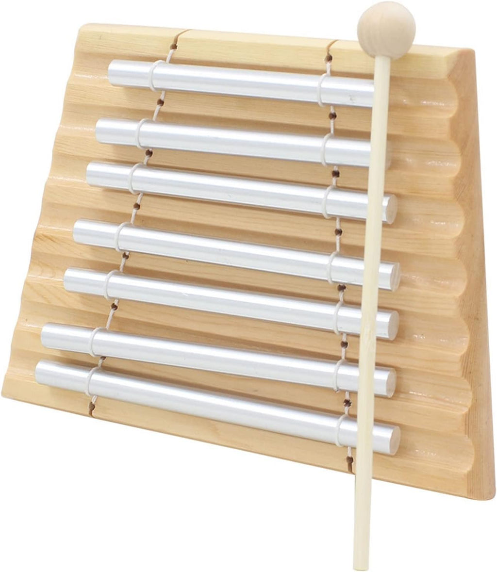 TSTS 7-Tone Chimes Meditation Chime Wind Bell Beginner Percussion Instrument with Mallet Percussion Glockenspiel Bell