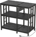 Reinforced 40-50 Gallon Aquarium Stand with Power Outlet | Ultra-Stable 720LBS Capacity Metal Fish Tank Stand for Reptile/Aquatic Setups, 5-Tier Adjustable 37'x19' Steel Shelving System