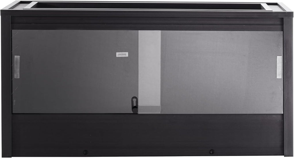 New Age Pet ECOFLEX Two Medium Reptile Enclosures with Matching Stacker Combo Set in Black