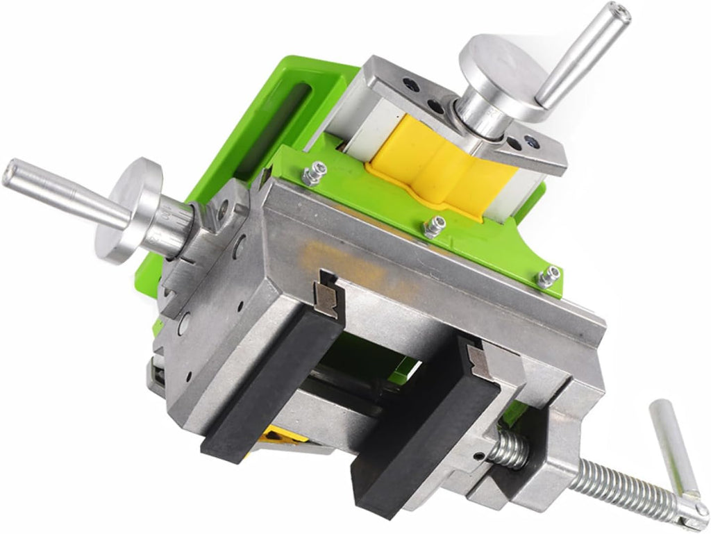 TopHomer Cross Slide Vise for Mill and Drill Press, Slide Table 2 Axis Adjustive Cross Fixture X - Y Compound Bench Top Woodworking Clamp for Mini Drilling Milling Machine
