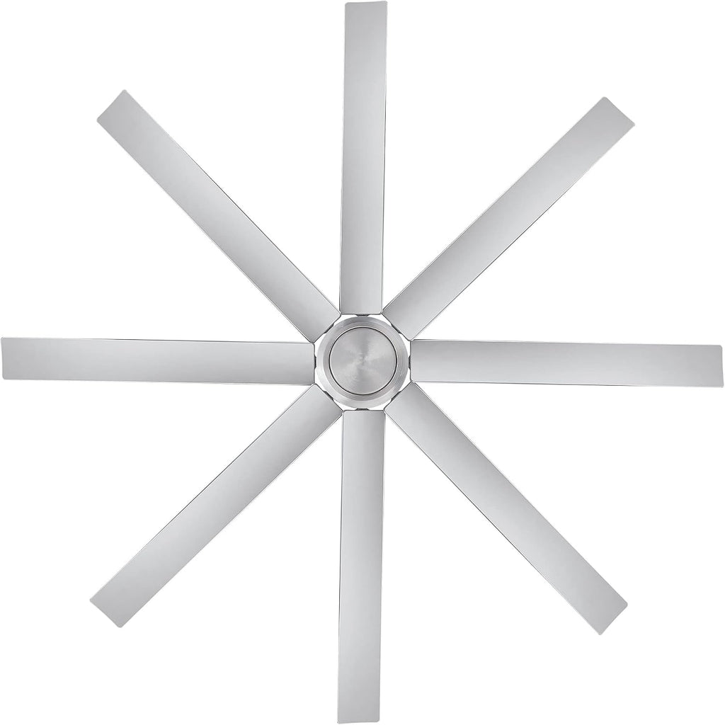 WAC Lighting Mocha XL 8 Blades Aluminum Smart Ceiling Fan in Brushed Nickel