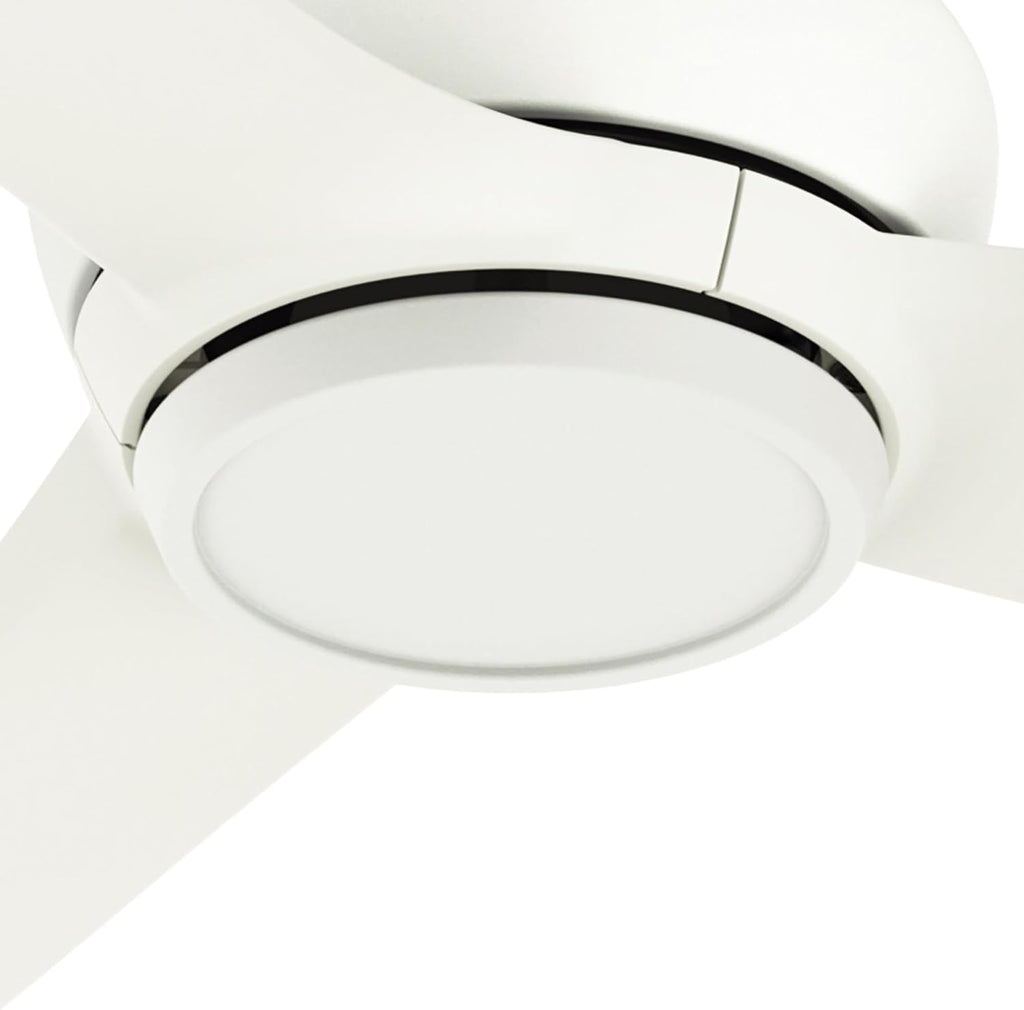 Hunter - Mazzini Indoor/Outdoor Ceiling Fan, Remote, 52-inch, Matte White, Casual-style, 6-speed DC Motor, Energy Star, 52830, for porches, patios, sunrooms, bathrooms