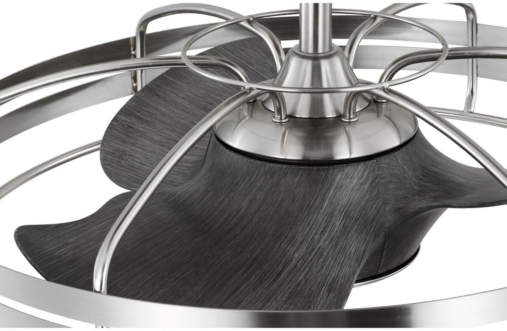 Progress Lighting P250096-009 Bastrop 26' Damp Rated Ceiling Fan, Brushed Nickel