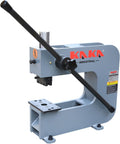 KAKA INDUSTRIAL Manual Bench Press, 3 Ton Capacity Bench Press Machine with 12-Inch Throat Depth, Heavy-Duty Steel Frame for Metalworking, Louver Press, Punching, and Stamping BP-3T