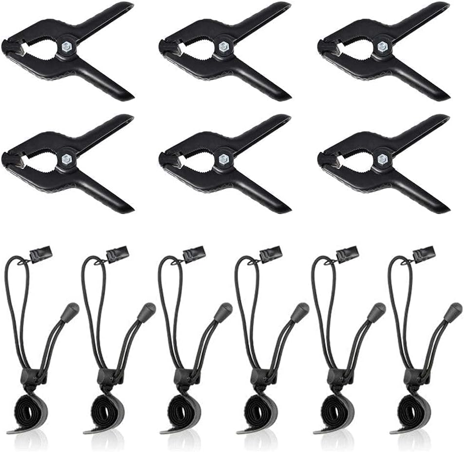 SLOW DOLPHIN Photography Background Support 12ft x 10ft Heavy Duty Adjustable Backdrop Stand Kit with Photography Muslin Backdrop Clips ，Spring Clamps，Carry Bag for Photo Video Studio
