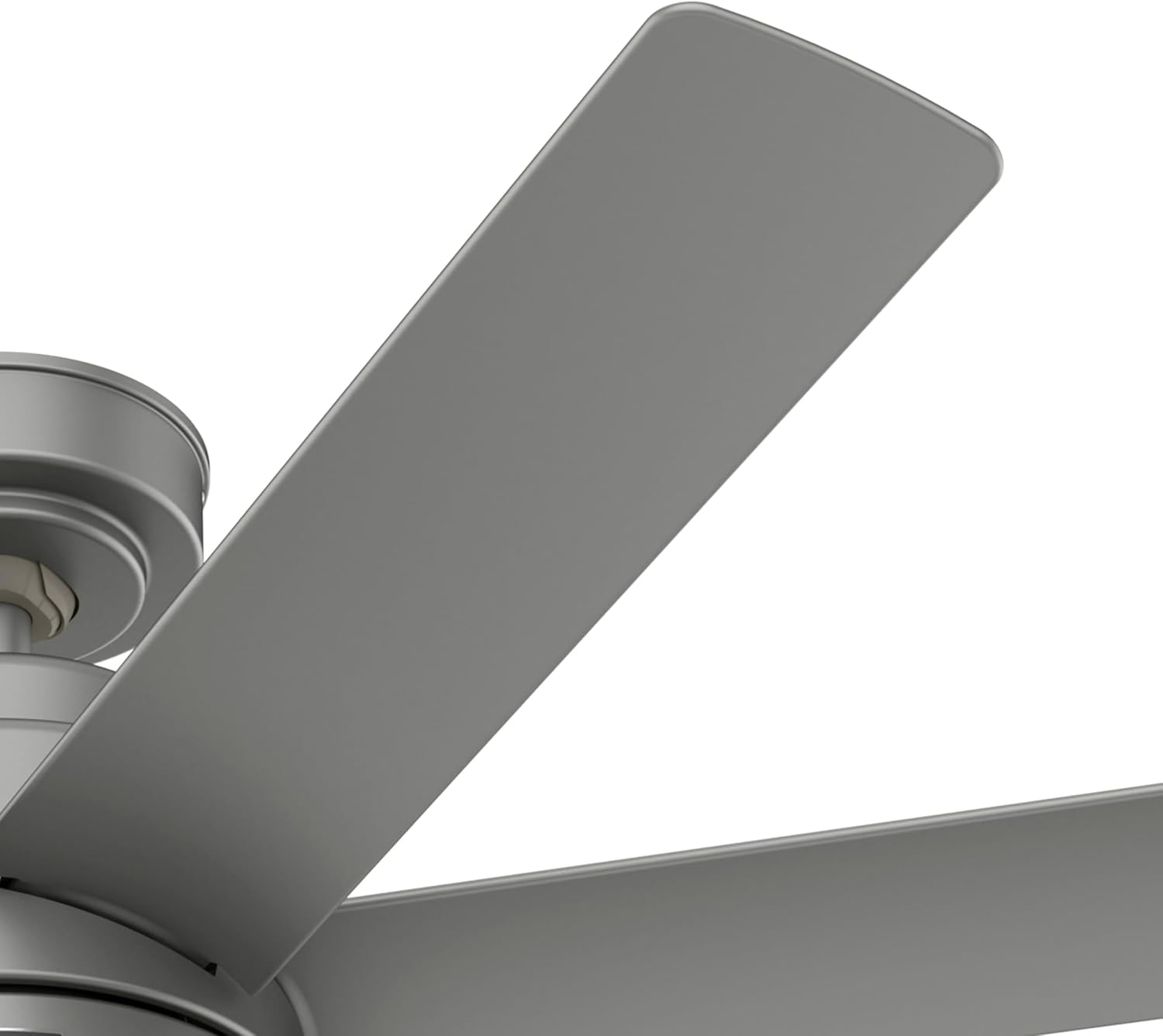 Hunter Fan 52 inch Matte Silver Indoor/Outdoor Ceiling Fan with Light and Remote Control for Bedroom, Living Room, Office, Basement, Kitchen, Patio, CC5C23C76 (Renewed)