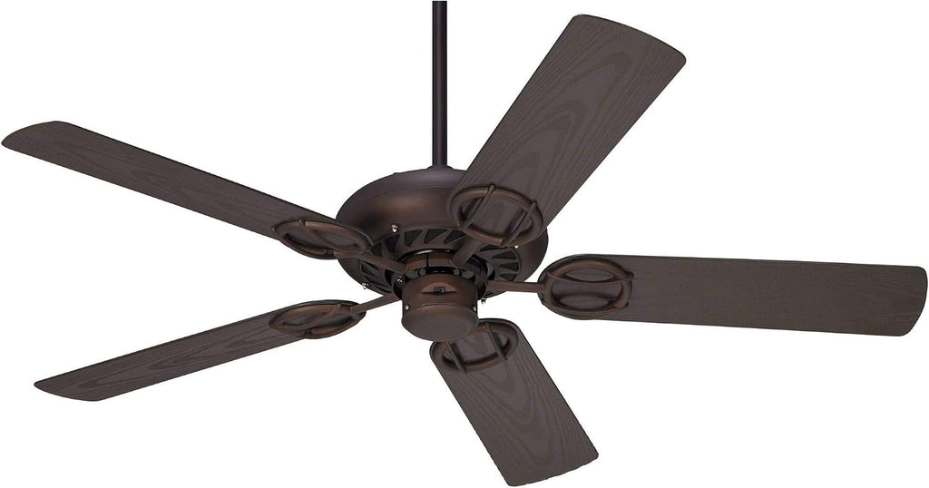 Casa Vieja 52' Orb Industrial Rustic Indoor Outdoor Ceiling Fan Oil Rubbed Bronze Brown Wet Rated for Patio Exterior House Home Porch Gazebo Garage Barn