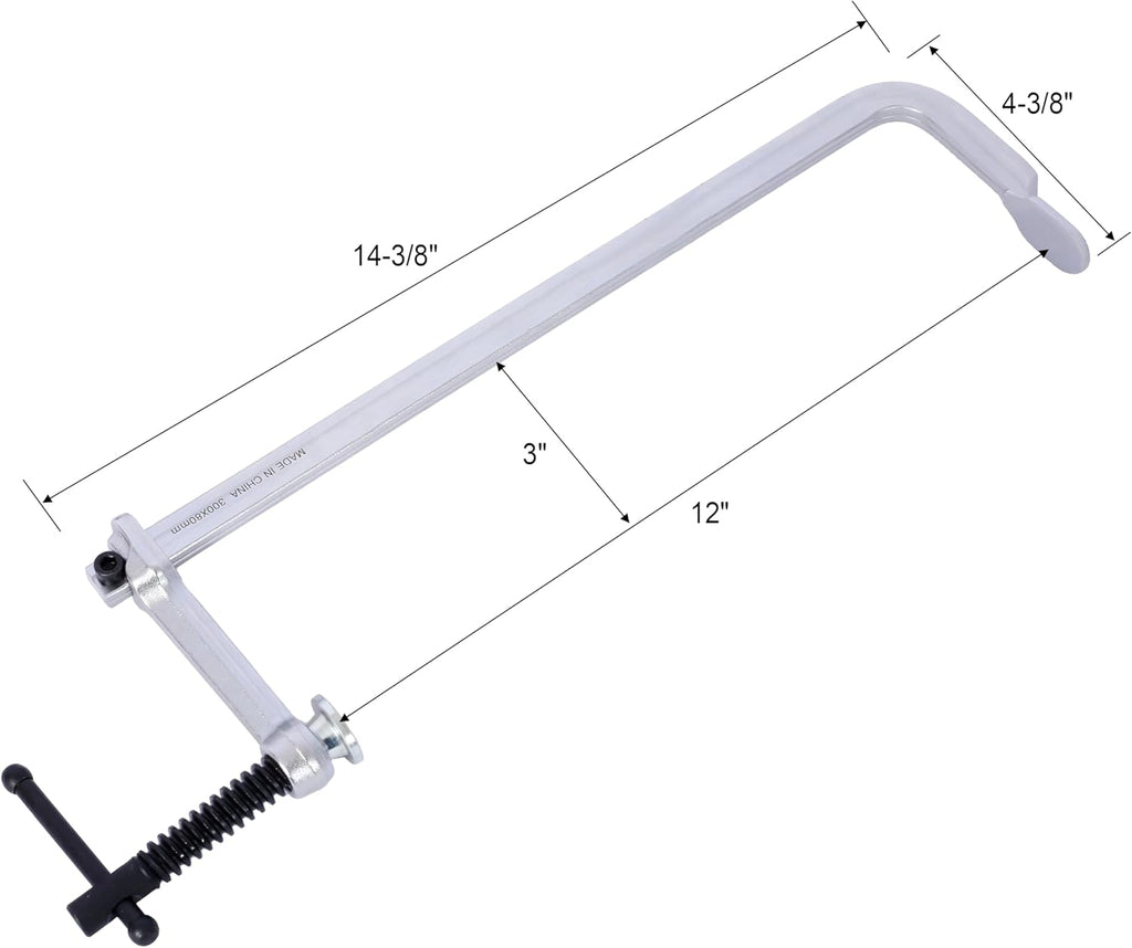 Wood Workbench - 55-Inch Acacia Hardwood Workbench with Drawer - Heavy Duty Work Bench Table, with Bar Clamps Set 2 pcs 12' x 3'+ 2pcs 16' x4-3/4,Pack of 4, for Garage, Workshop, Home Storage