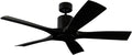 Modern Forms Aviator 5-Blade 54 in Smart Indoor and Outdoor Smart Down rod Ceiling Fan Matte Black with Remote Control (Light Kit Sold Separately)
