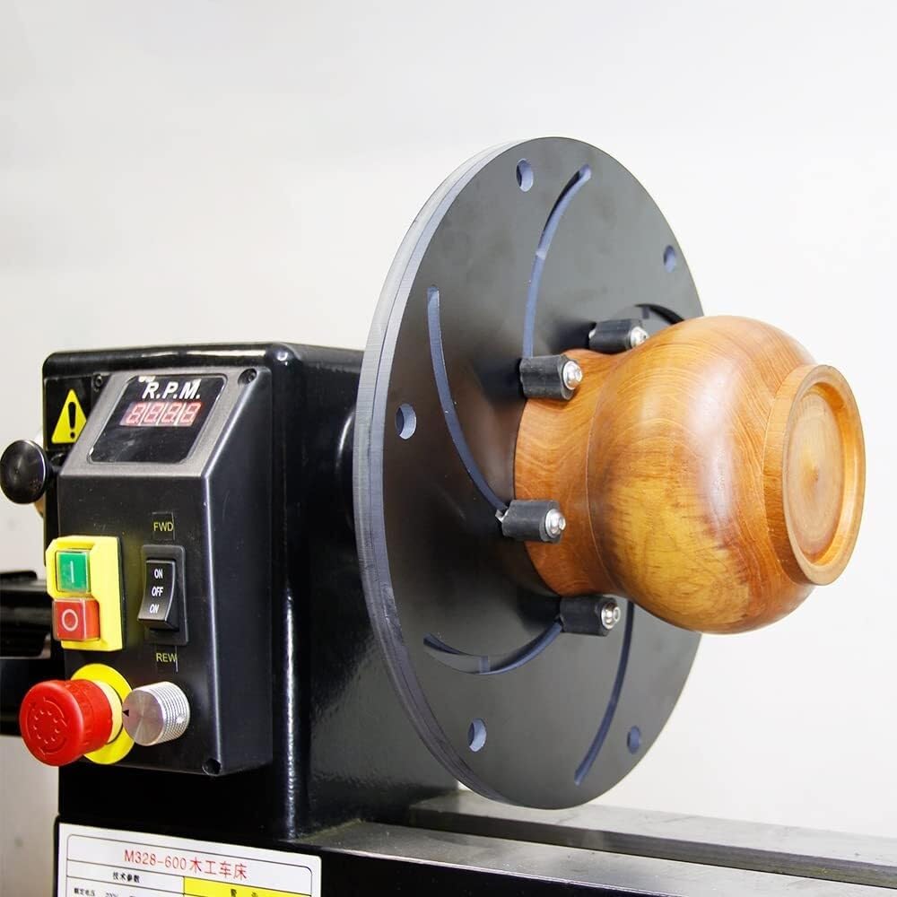 12-Inch Longworth Wood Lathe Chuck, Self-Centering with 1-Inch - 8TPI Thread Lathe Chuck