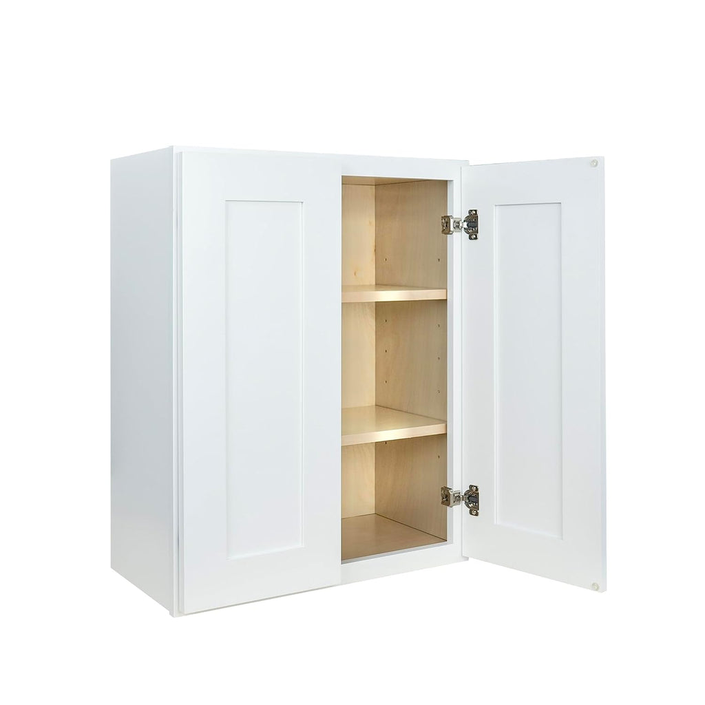Hollywood Fabiani Design Wall Kitchen Cabinet 24 in. W x 12 in. D x 36 in. H in Shaker White Ready to Assemble