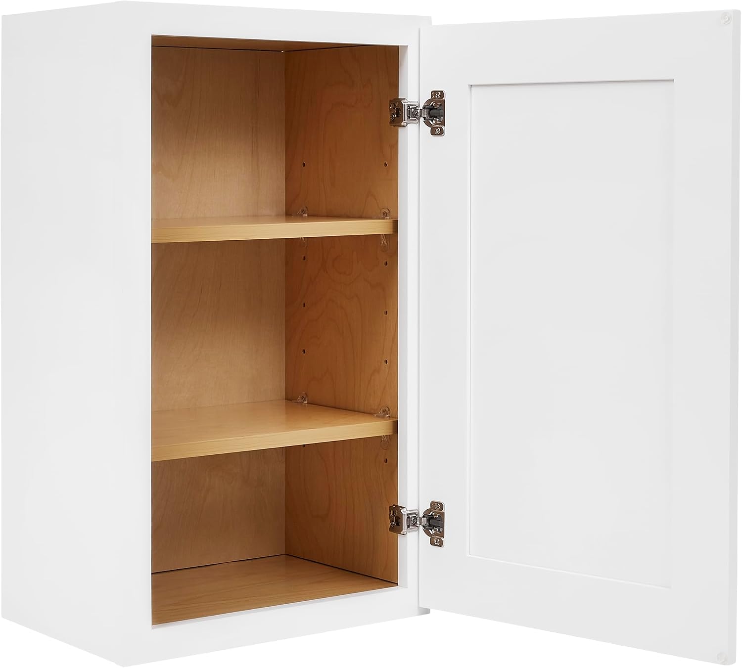 White Shaker Wall Cabinet - Ready to Assemble, Perfect for Kitchen, Laundry, and Bathroom Storage - 18' W x 30' H x 12' D