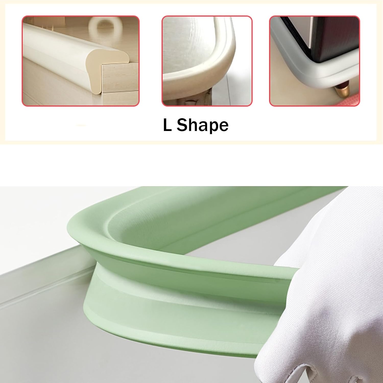 Furniture Edge & Corner Guards, Thick Table Bumper Guard, High Density for Different Size Furniture, Suitable for Home, Nursery(Almond Yellow,20M)