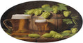 Beer and Hop Cones Coral Velvet Round Floor Mat Non-Slip Bath Rug Floor Covering for Bathroom Vanity Guest Suite & Vacation Home