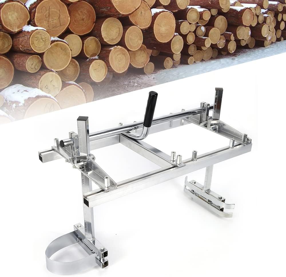 Chainsaw Chain Saw Mill Planking Milling, Chainsaw Mill Planking Milling Portable Sawmill 14' to 24' Lumber Cutting, Wood Lumber Cutting Chainsaw Mill for Builders and Woodworkers