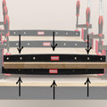Woodpeckers Phenolic Clamping Cauls, 2-Pack, 36 Inch Panel Clamps, Cambered Design Delivers Even Pressure for Flat Panel Glue-Ups, Shop-Grade Durability - CAUL36X2-23