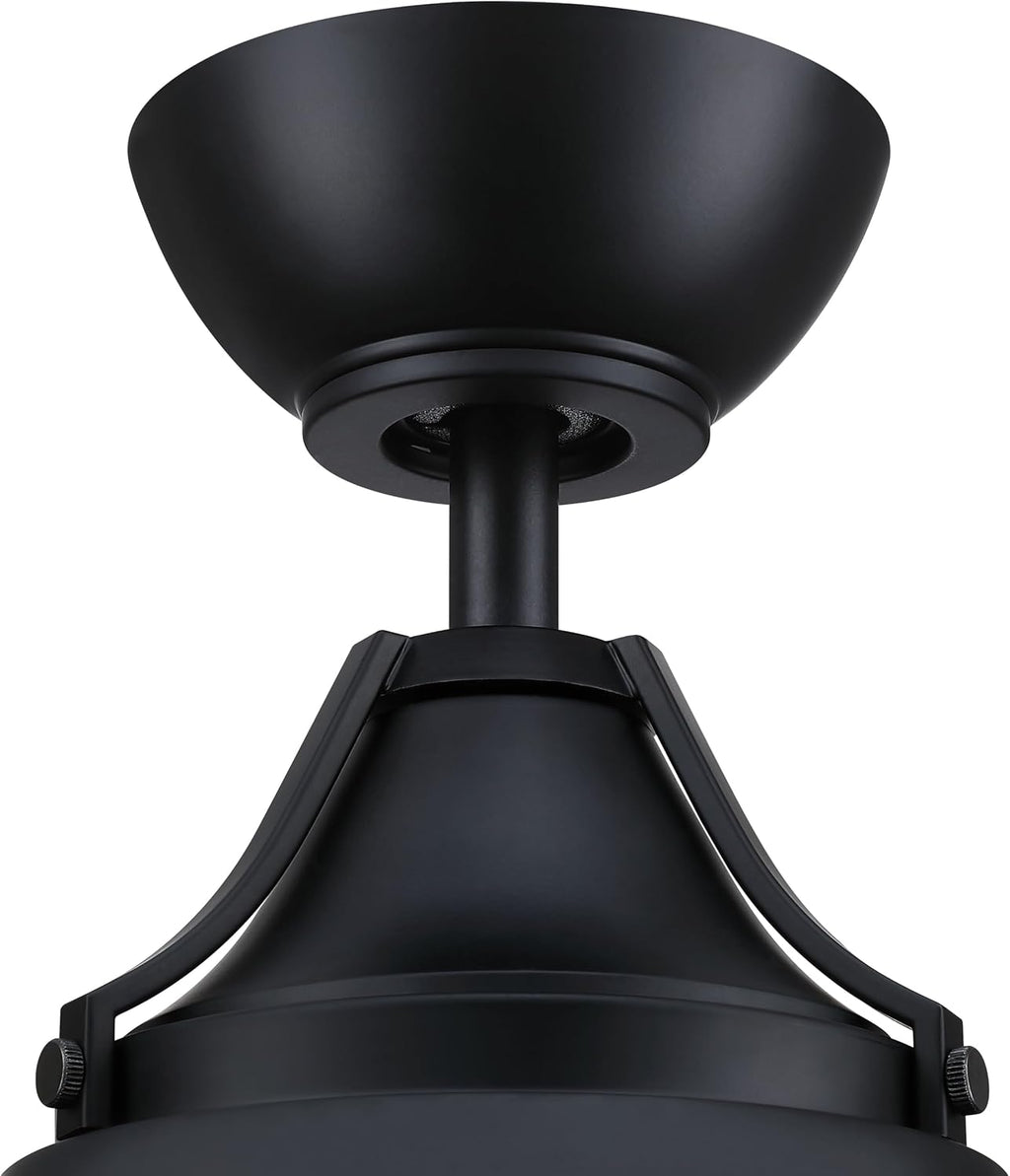 Craftmade 42' Union in Flat Black Finish Outdoor Ceiling Fan Integrated LED Light Kit, Remote Control Included, Smart WiFi Enabled w/Voice Activation, works w/Alexa & Smart Home Devices
